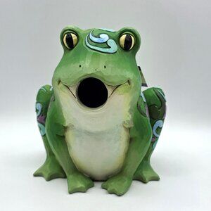 Jim Shore 2015 Outdoor Living Frog Birdhouse Resin w Chain NWT 637243 RETIRED